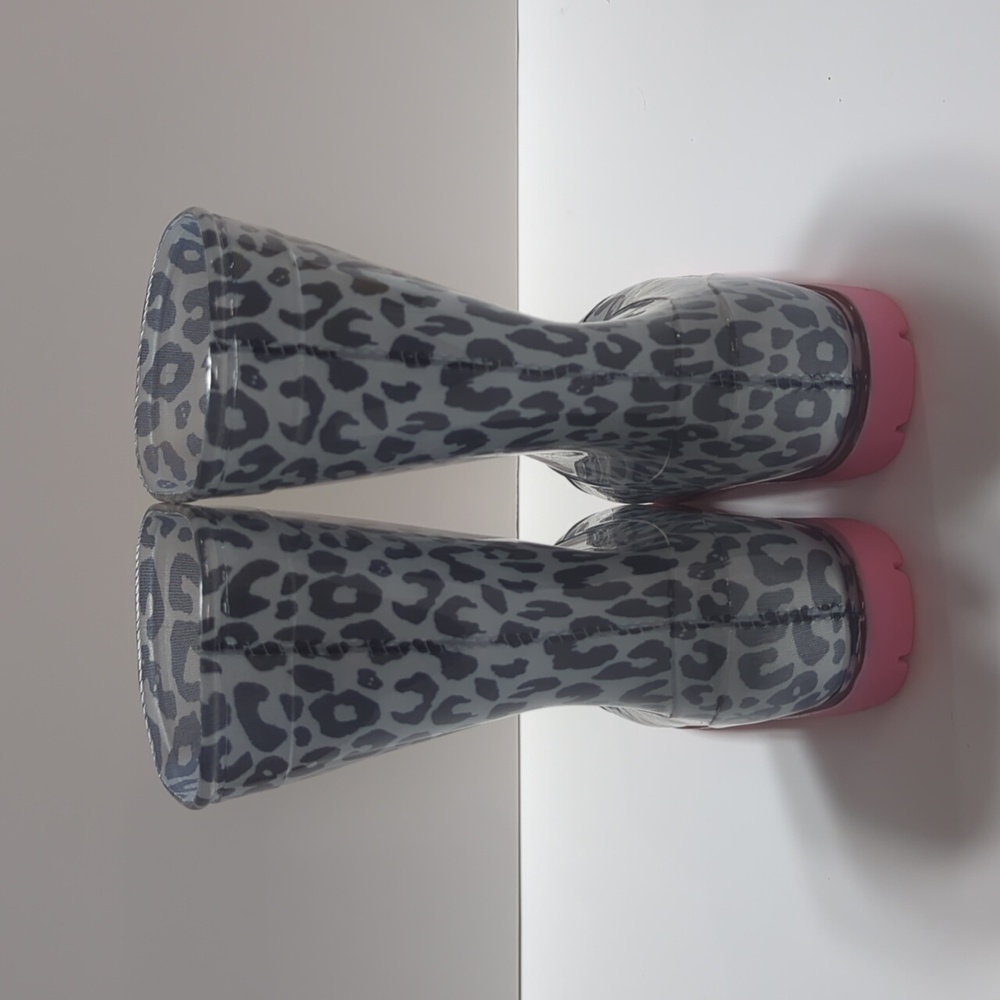 Roma Abel Kid's Leopard Print Rain Boots Size 13 - Picture 6 of 14